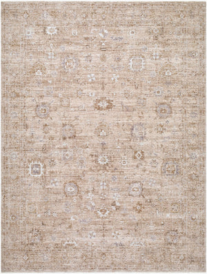 Livabliss Penny Traditional Medallion Runner Rug Turkish Polyester Fringe Hallway Accent Ivory, White 7'10" x 10' BOPE2300-71010