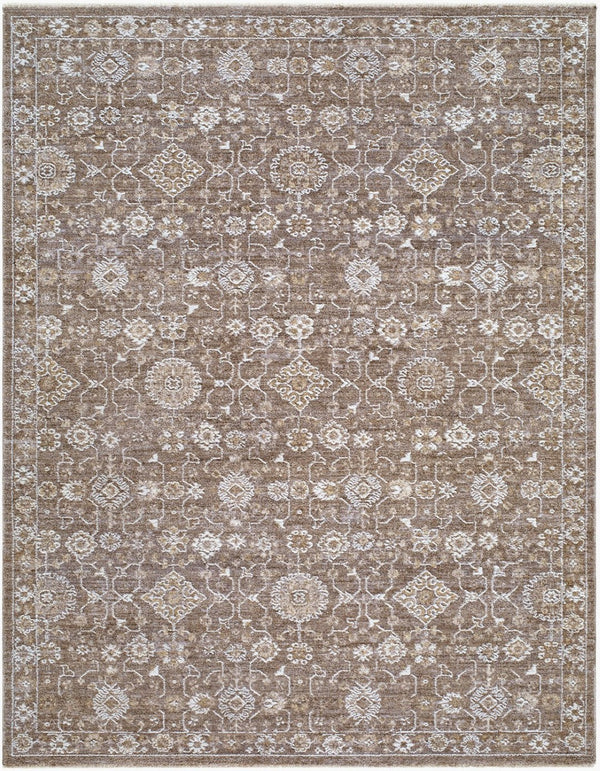 Livabliss Penny Traditional Fringe Runner Rug Polyester Hallway Accent Woven in Turkey Tan, White 2'7" x 7'3" BOPE2302-2773