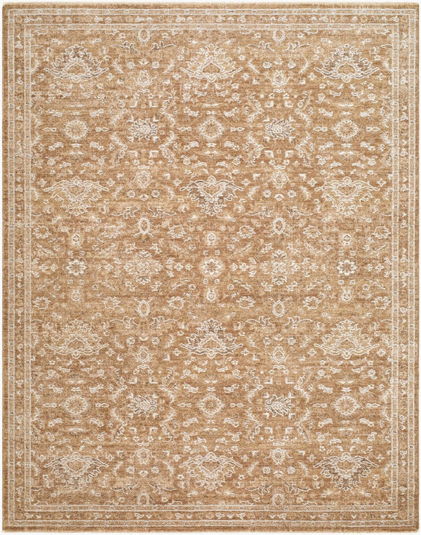 Livabliss Penny Traditional Fringe Runner Rug Turkish Polyester Hallway Entryway Classic Mustard, Ivory 2'7" x 7'3" BOPE2305-2773