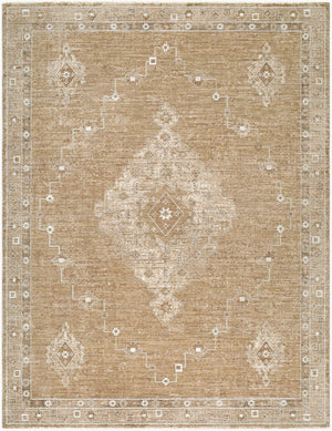 Livabliss Penny Traditional Fringe Runner Rug Turkey Woven Polyester for Hallway Entryway Mustard, Ivory 6'7" x 9' BOPE2307-679