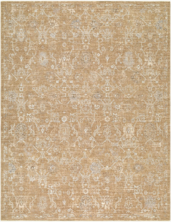 Livabliss Penny Turkish Woven Polyester Hallway Runner Rug with Fringe and Medallion Motif Mustard, Ivory 2'7" x 7'3" BOPE2309-2773