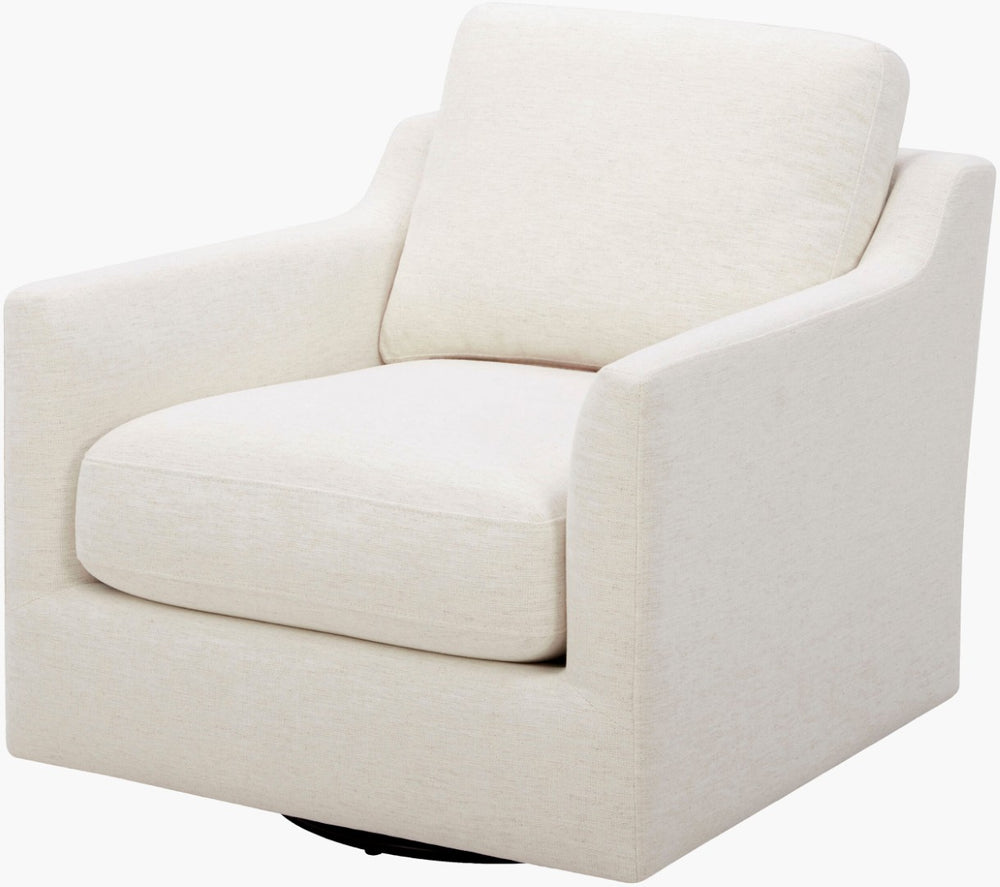 Surya Pismo Barrel Swivel Chair Polyester Linen Upholstered for Living Room Reading BOPS001-323336