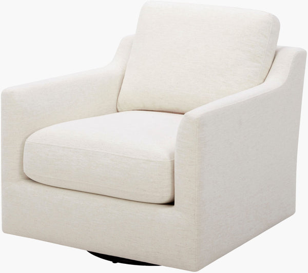 Surya Pismo Barrel Swivel Chair Polyester Linen Upholstered for Living Room Reading BOPS001-323336