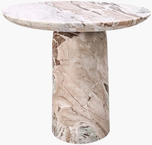 Surya Portola Solid Marble End Table with Natural Veining Polished Square Top for Living Rooms BOPT001-182020