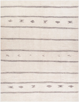 Livabliss Rivi Machine Woven Bohemian Global Accent Rug Layering Piece for Entryway or Bedside Ivory, Black 7'10" x 10' BORC2300-71010