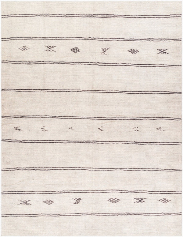Livabliss Rivi Machine Woven Bohemian Global Accent Rug Layering Piece for Entryway or Bedside Ivory, Black 7'10" x 10' BORC2300-71010