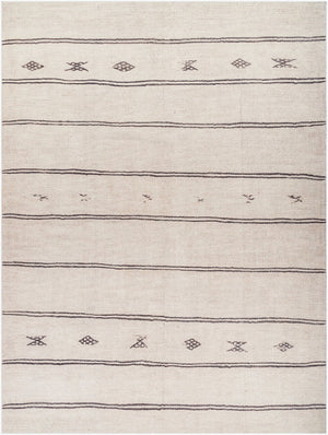 Livabliss Rivi Machine Woven Bohemian Global Accent Rug Layering Piece for Entryway or Bedside Ivory, Black 9'2" x 12' BORC2300-9212