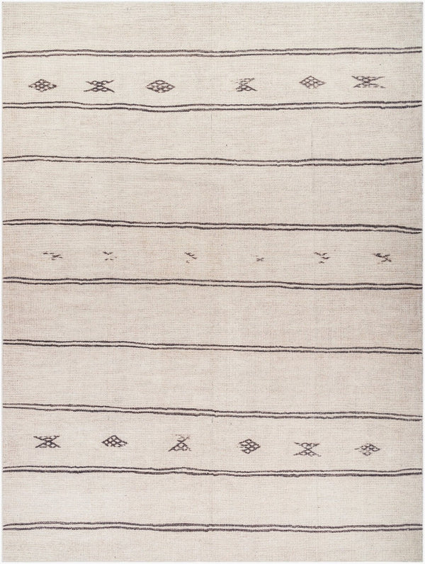 Livabliss Rivi Machine Woven Bohemian Global Accent Rug Layering Piece for Entryway or Bedside Ivory, Black 9'2" x 12' BORC2300-9212