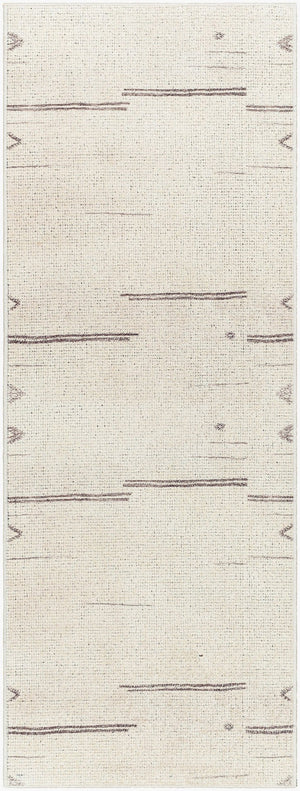 Livabliss Rivi Bohemian Global Geometric Polyester Accent Rug Woven in Turkey for Entryways Cream, Medium G 2'7" x 7'3" BORC2301-2773