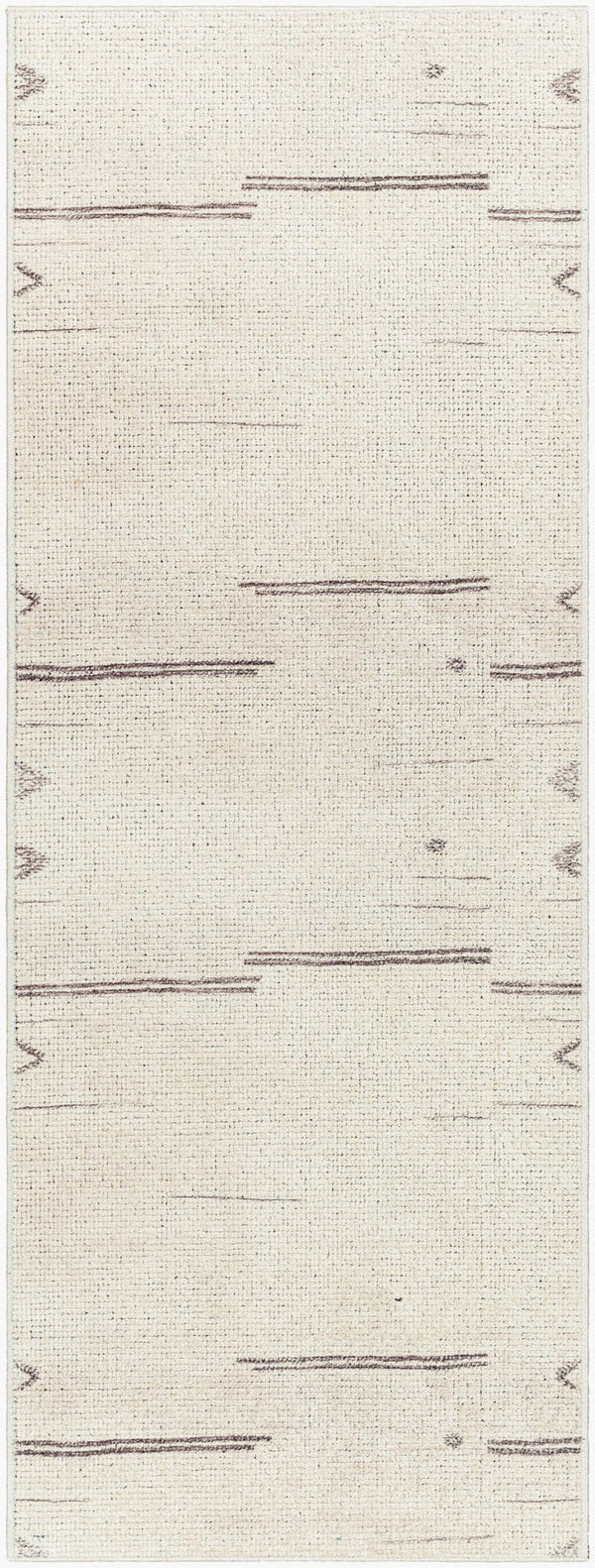 Livabliss Rivi Bohemian Global Geometric Polyester Accent Rug Woven in Turkey for Entryways Cream, Medium G 2'7" x 7'3" BORC2301-2773