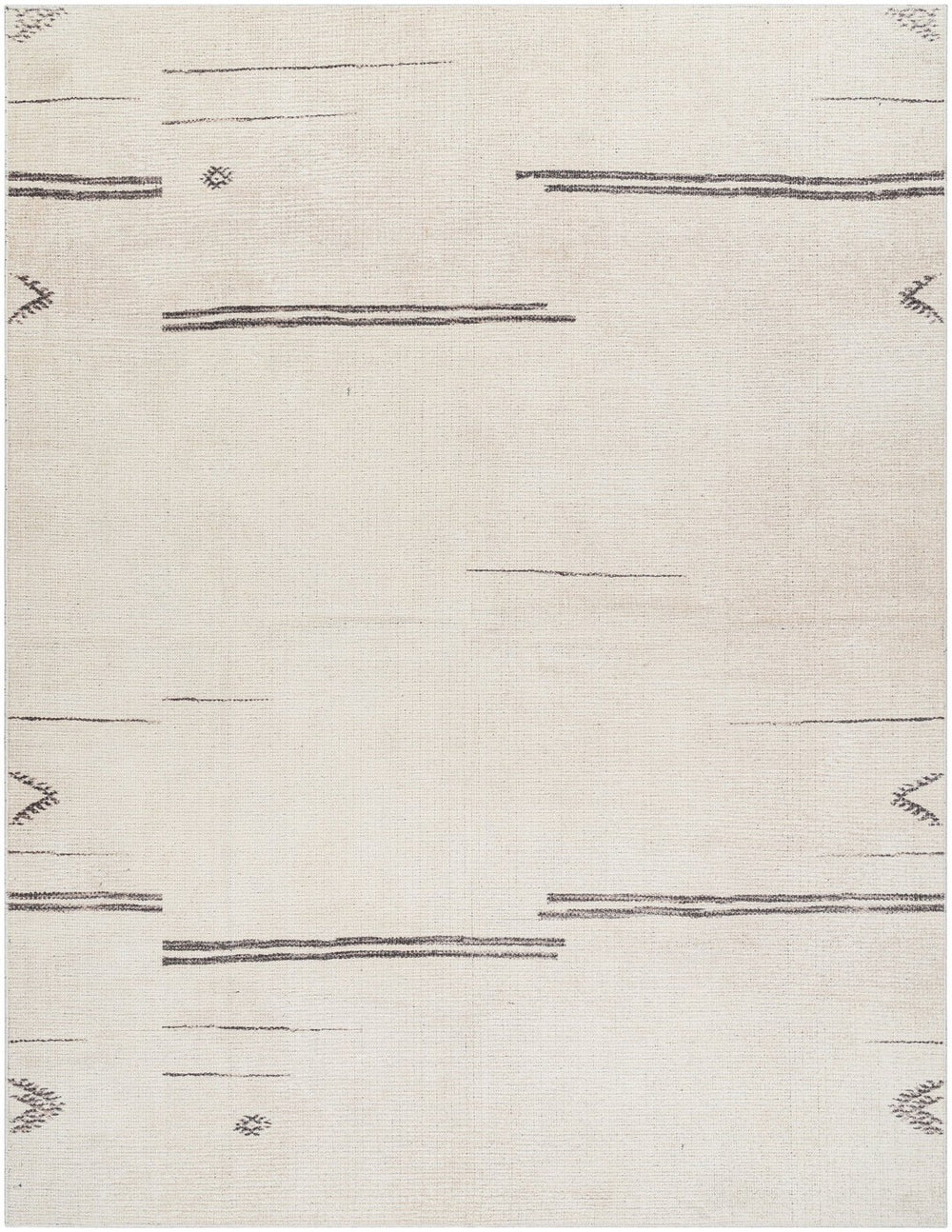 Livabliss Rivi Bohemian Global Geometric Polyester Accent Rug Woven in Turkey for Entryways Cream, Medium G 7'10" x 10' BORC2301-71010