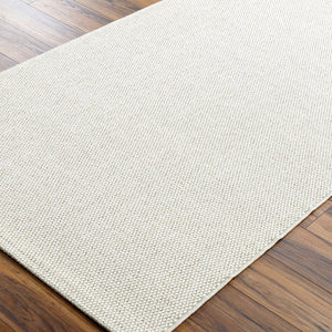 Livabliss Birdie Flatweave Polypropylene Outdoor Rug Turkish Woven for Patios and Entryways Ivory, Light Be 5'1" x 7' BORD2301-517
