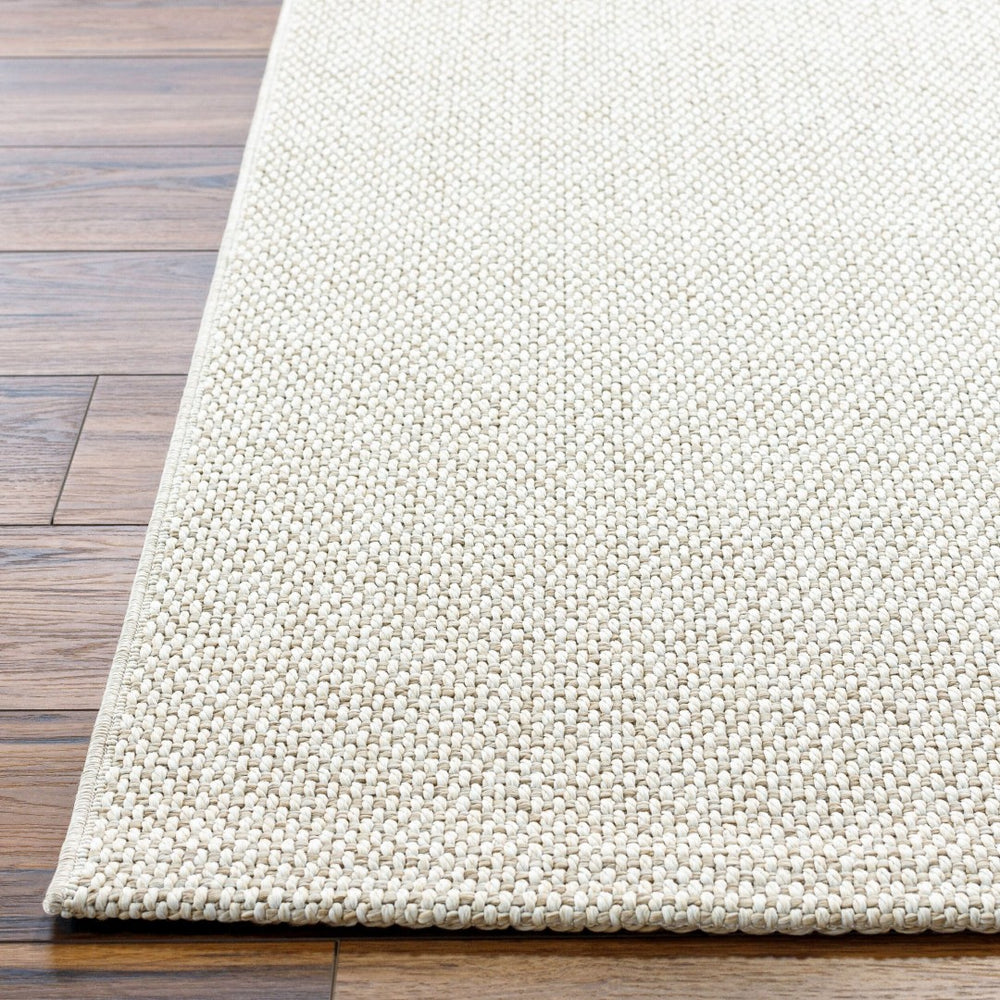 Livabliss Birdie Flatweave Polypropylene Outdoor Rug Turkish Woven for Patios and Entryways Ivory, Light Be 5'1" x 7' BORD2301-517