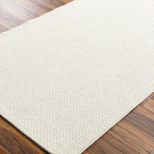 Livabliss Birdie Nature Inspired Flatweave Polypropylene Rug for Entryway Kitchen or Porch Ivory, Denim 5'1" x 7' BORD2303-517