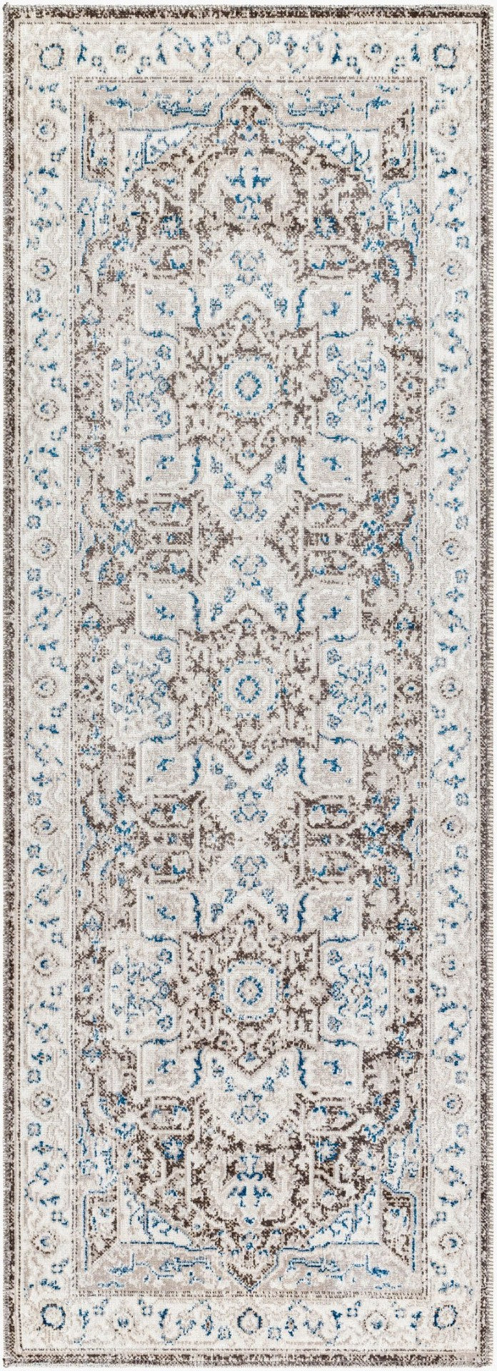 Livabliss Basel Traditional Medallion Runner Rug Polypropylene Low Pile Hallway Accent BOS2312-2673