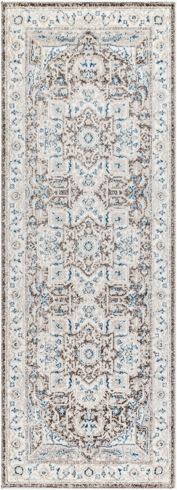 Livabliss Basel Traditional Medallion Runner Rug Polypropylene Low Pile Hallway Accent BOS2312-2673
