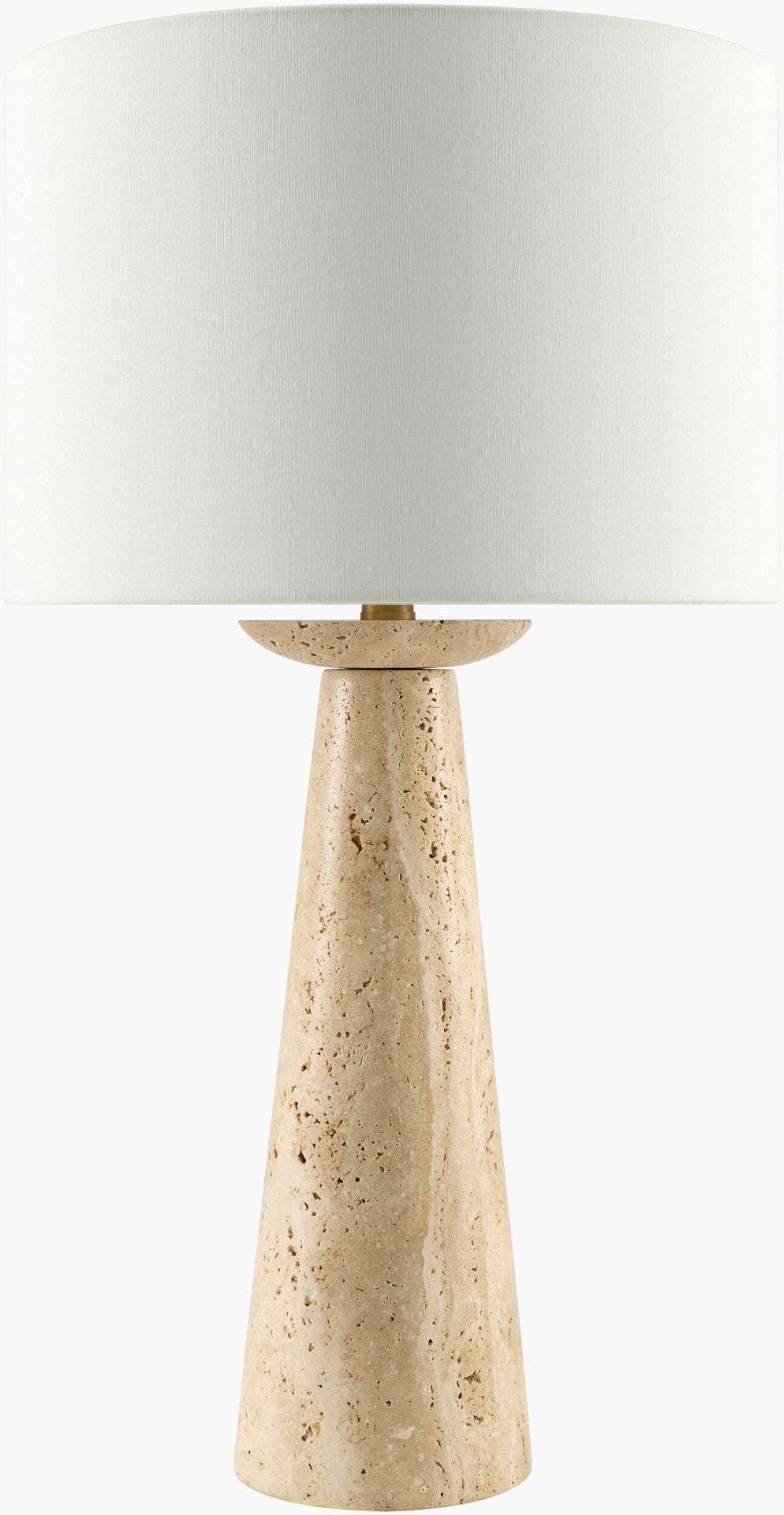 Livabliss Sabina Industrial Raw Steel Table Lamp with Linen Shade for Living Room or Study BOSB-001