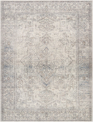 Livabliss Margot Traditional Polyester Area Rug Turkey Woven Medium Pile Entryway Accent White, Light Sa 5'3" x 7' BOSC2300-537