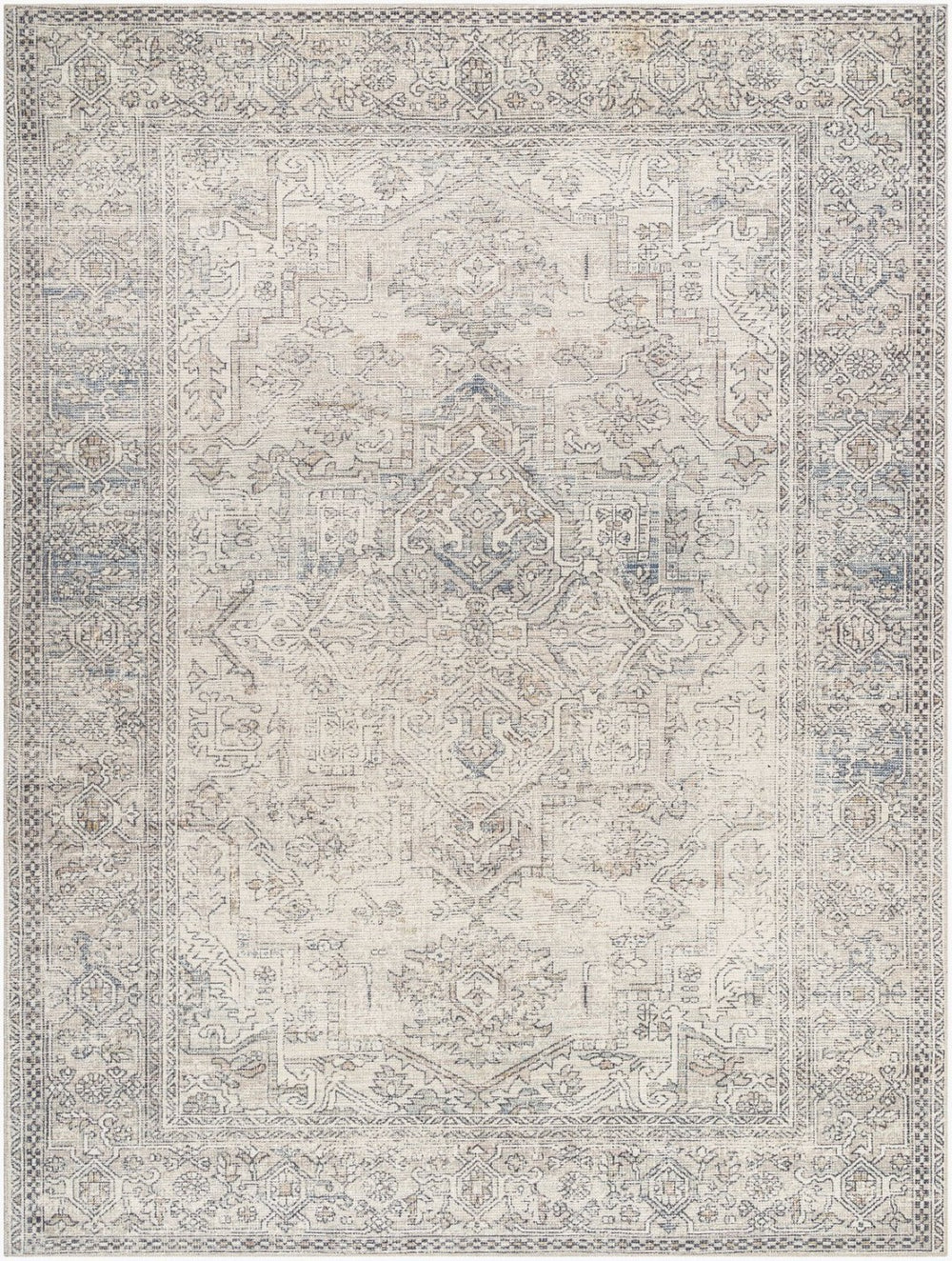 Livabliss Margot Traditional Polyester Area Rug Turkey Woven Medium Pile Entryway Accent White, Light Sa 9'2" x 12' BOSC2300-9212