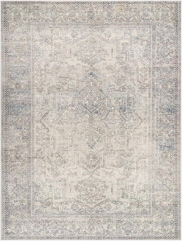 Livabliss Margot Traditional Polyester Area Rug Turkey Woven Medium Pile Entryway Accent White, Light Sa 9'2" x 12' BOSC2300-9212