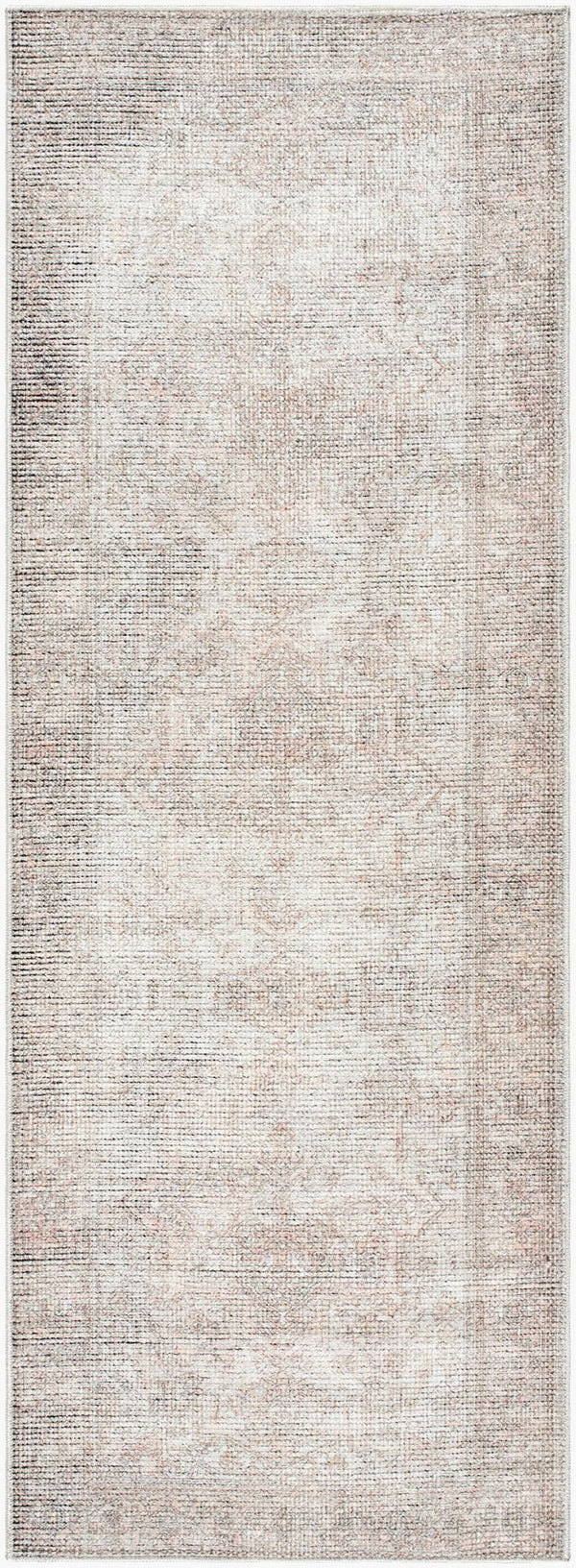Livabliss Margot Traditional Accent Rug Machine Woven Polyester for Entryway Bedroom Bath Tan, Brown 2'7" x 7'3" BOSC2301-2773