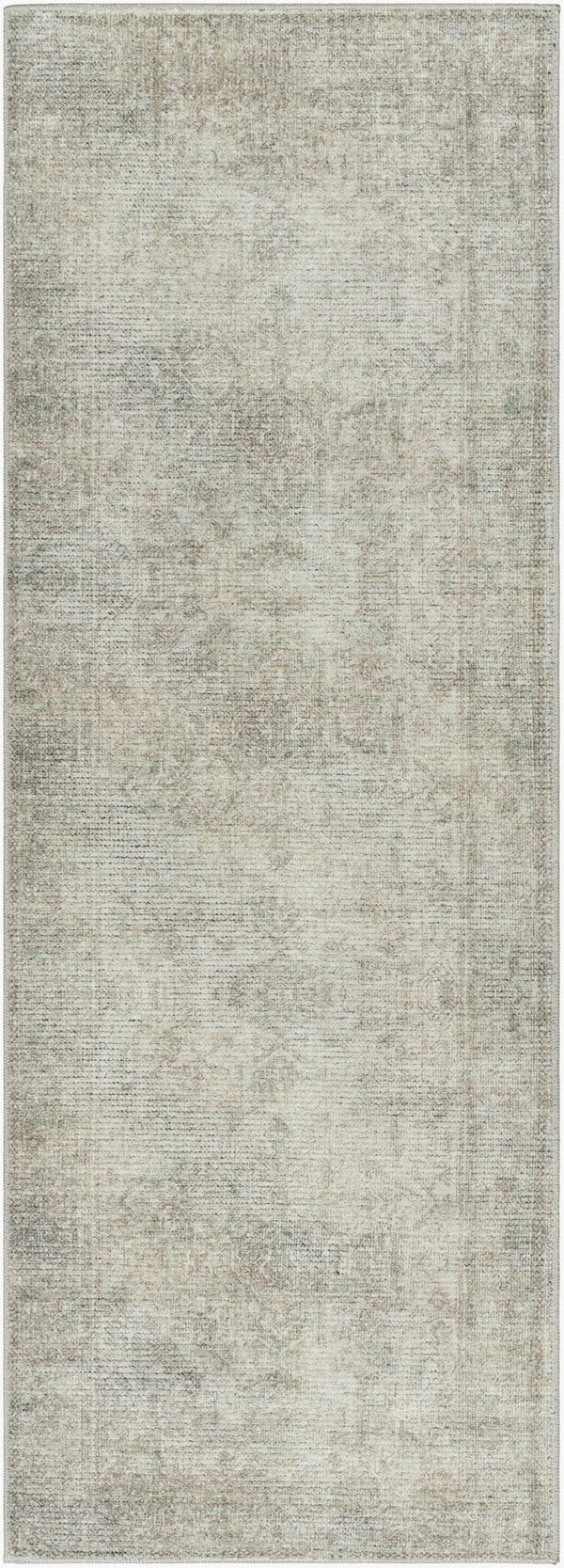 Livabliss Margot Traditional Ornate Polyester Area Rug for Entryway Hallway or Bedroom Accent White, Dusty Sa 2'7" x 7'3" BOSC2302-2773