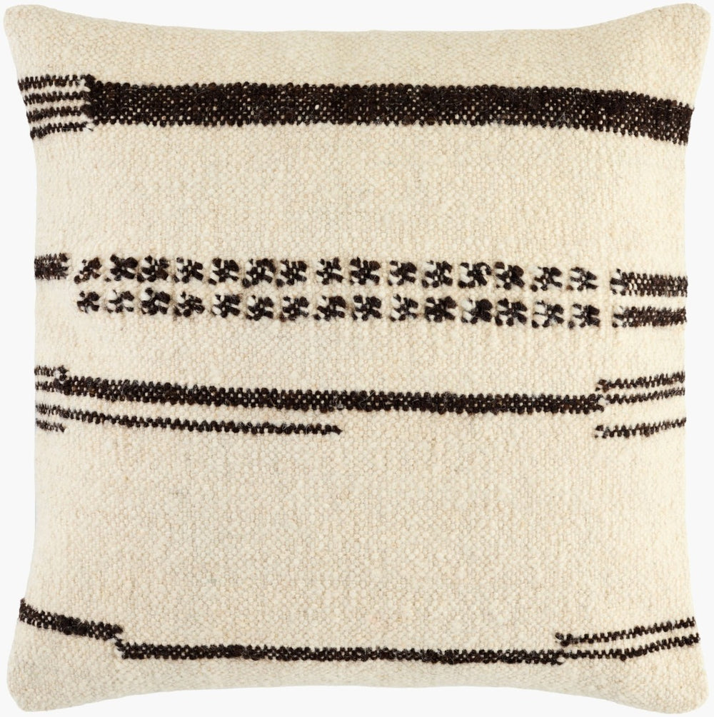 Livabliss Solea Cotton Square Accent Pillow Handcrafted in India for Sofas and Chairs BOSE001-2020P