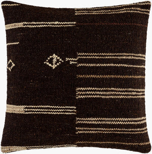 Livabliss Solea Cotton Woven Square Throw Pillow Bohemian Transitional Accent for Sofa or Bed BOSE004-1818D