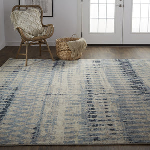Feizy Rugs Palomar Hand-knotted Wool Rug - Luxurious Low Pile Design With Abstract Geometric Patterns For All Spaces Blue,Tan Wool Pal6631fblu000e50
