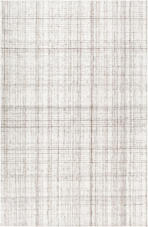 Livabliss Sammy Handwoven Flatweave Area Rug Recycled Pet Yarn Eco Artisan Entryway Accent Ivory, Taupe 6' x 9' BOSM2300-69