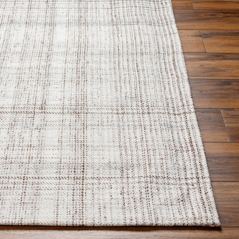 Livabliss Sammy Handwoven Flatweave Area Rug Recycled Pet Yarn Eco Artisan Entryway Accent Ivory, Taupe 6' x 9' BOSM2300-69