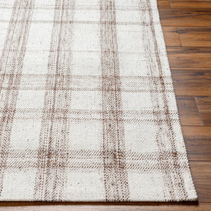 Livabliss Sammy Handwoven Flatweave Accent Rug Recycled Pet Yarn for Entryways and Kitchens Light Gray, Tan 8' x 10' BOSM2302-810