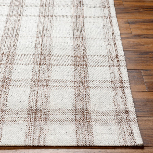 Livabliss Sammy Handwoven Flatweave Accent Rug Recycled Pet Yarn for Entryways and Kitchens Light Gray, Tan 8' x 10' BOSM2302-810