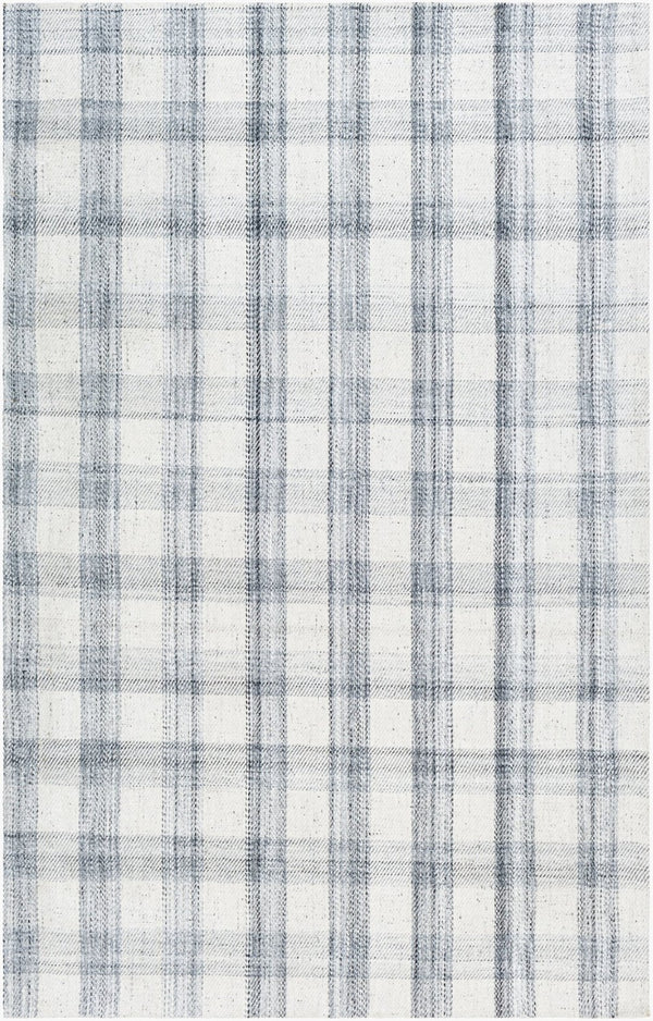 Livabliss Sammy Eco Friendly Flatweave Area Rug Handwoven Recycled Pet for Entryway Kitchen Light Slate, Ch 9' x 12' BOSM2303-912