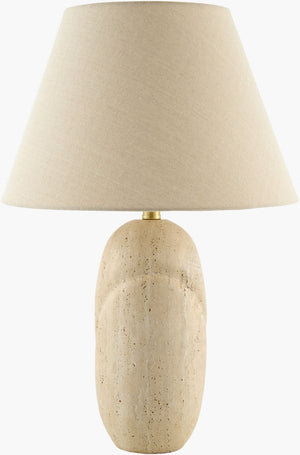 Livabliss Sleta Metal Base Table Lamp with Linen Shade for Warm Ambient Living Room Light BOST-001