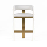 VIG Furniture Modrest Boswell - Modern White + Matte Gold Barstool VGRH-RHS-BS-158-WHTGLD