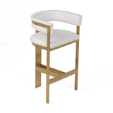 VIG Furniture Modrest Boswell - Modern White + Matte Gold Barstool VGRH-RHS-BS-158-WHTGLD