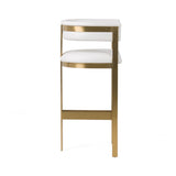 VIG Furniture Modrest Boswell - Modern White + Matte Gold Barstool VGRH-RHS-BS-158-WHTGLD