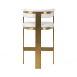 VIG Furniture Modrest Boswell - Modern White + Matte Gold Barstool VGRH-RHS-BS-158-WHTGLD