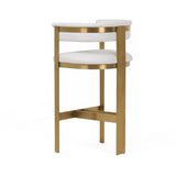 VIG Furniture Modrest Boswell - Modern White + Matte Gold Barstool VGRH-RHS-BS-158-WHTGLD