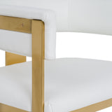 VIG Furniture Modrest Boswell - Modern White + Matte Gold Barstool VGRH-RHS-BS-158-WHTGLD