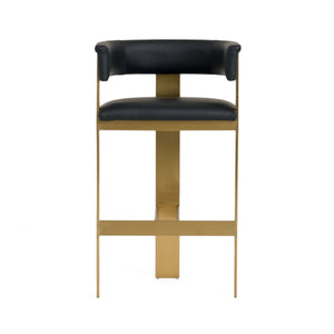 VIG Furniture Modrest Boswell - Modern Black + Matte Gold Barstool VGRH-RHS-BS-158-BLKGLD