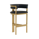 VIG Furniture Modrest Boswell - Modern Black + Matte Gold Barstool VGRH-RHS-BS-158-BLKGLD