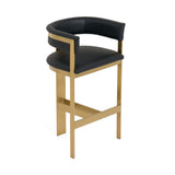 VIG Furniture Modrest Boswell - Modern Black + Matte Gold Barstool VGRH-RHS-BS-158-BLKGLD