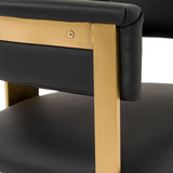 VIG Furniture Modrest Boswell - Modern Black + Matte Gold Barstool VGRH-RHS-BS-158-BLKGLD