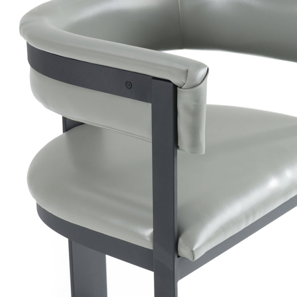 Vig Furniture Modrest Boswell - Chic Modern Grey Faux Leather Counter Chair With Elegant Black Metal Frame Grey  Vgrh-rhs-cs-158-gryblk