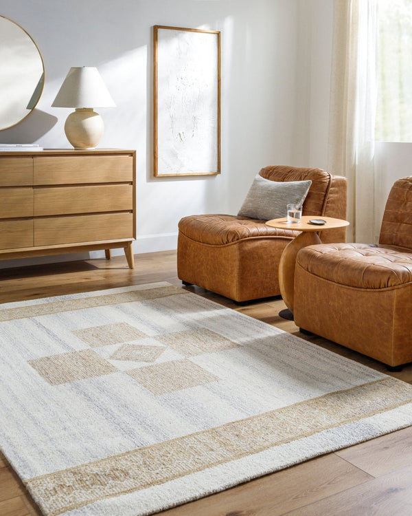 Livabliss Bournemouth Hand Tufted Wool Accent Rug Plush Medium Pile for Entryways and Bedside Ivory, Sandston 5' x 7'6" BOT2302-576