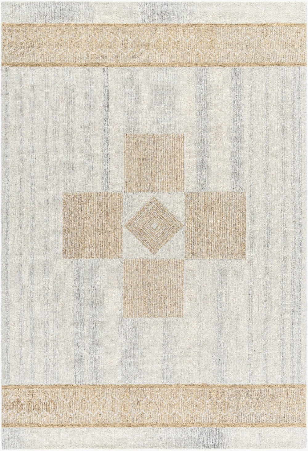 Livabliss Bournemouth Hand Tufted Wool Accent Rug Plush Medium Pile for Entryways and Bedside Ivory, Sandston 5' x 7'6" BOT2302-576
