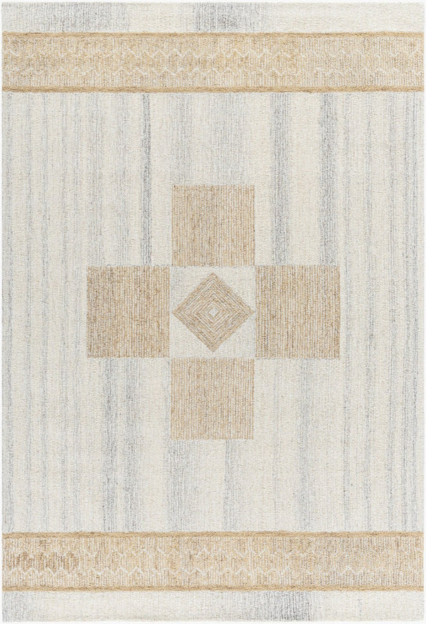 Livabliss Bournemouth Hand Tufted Wool Accent Rug Plush Medium Pile for Entryways and Bedside Ivory, Sandston 5' x 7'6" BOT2302-576