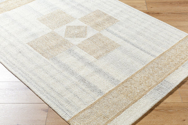 Livabliss Bournemouth Hand Tufted Wool Accent Rug Plush Medium Pile for Entryways and Bedside Ivory, Sandston 5' x 7'6" BOT2302-576